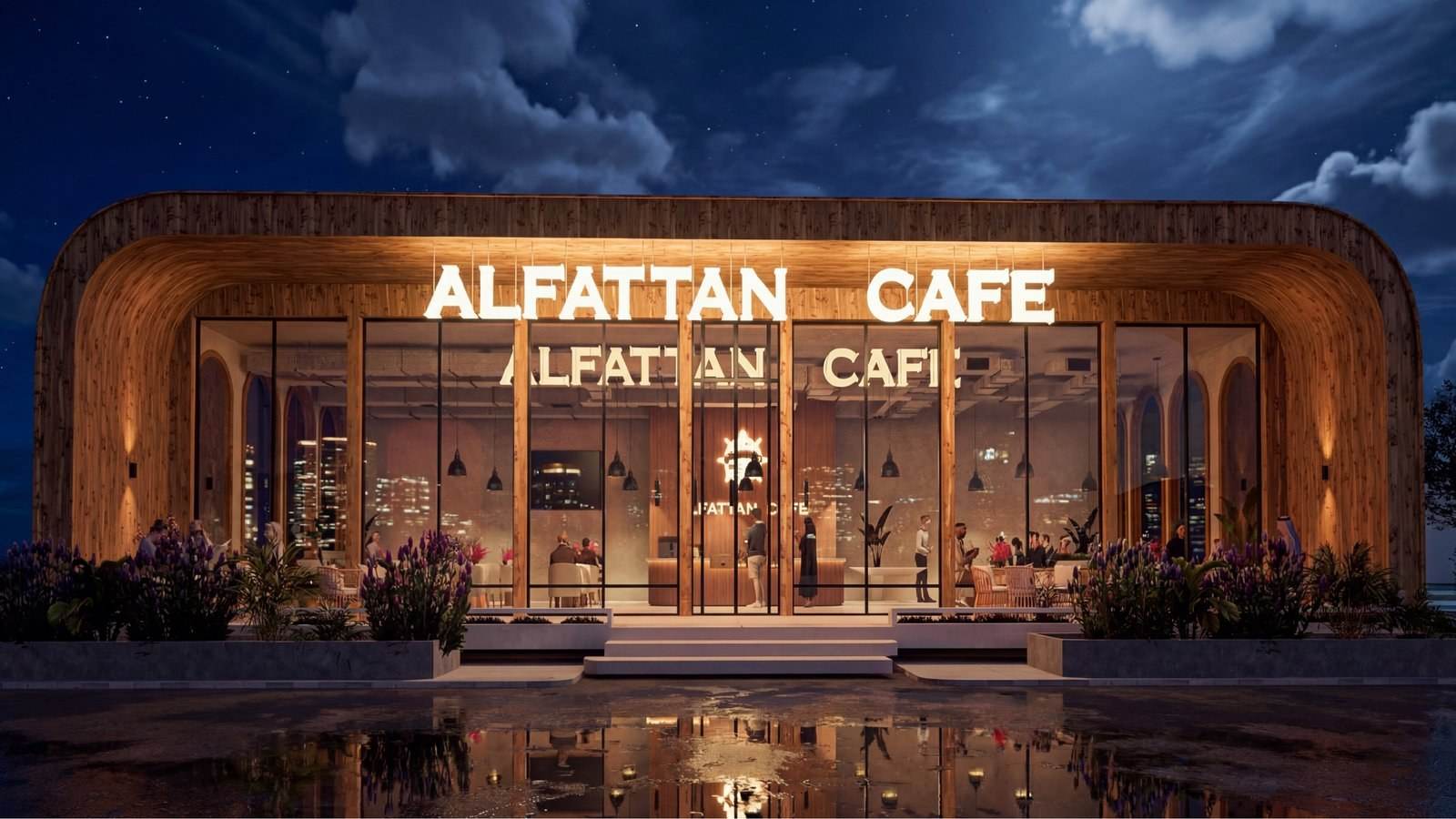 Alfattan Café, Saadiyat Island, Abu Dhabi: design visualisation by Nation