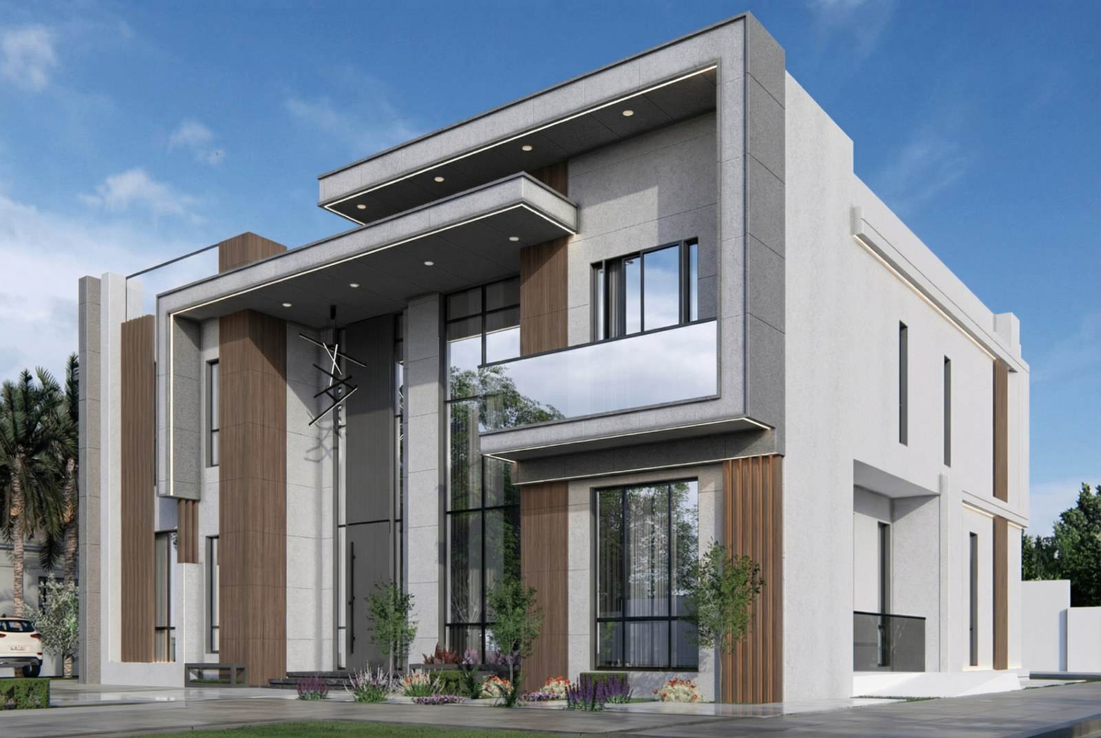 Modern Villa, Saadiyat Island, Abu Dhabi: design visualisation by Nation